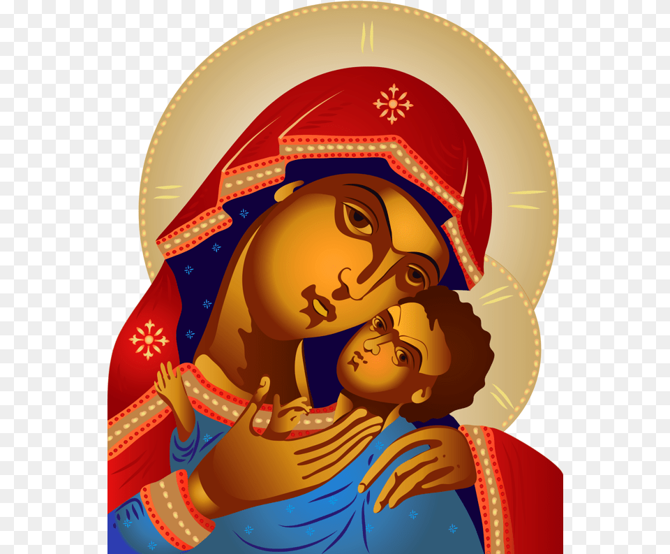 Jesus Clipart Mary Mother Virgin Mary Emoji, Baby, Person, Face, Head Free Png Download