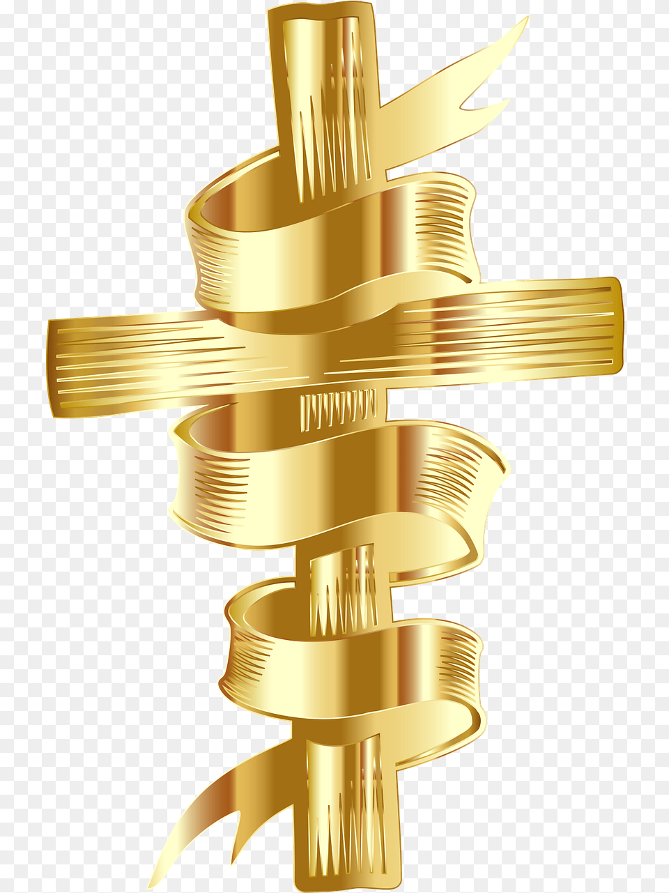 Jesus Cross Gold La Santa Cruz En Oro, Bronze, Coil, Spiral, Festival Free Transparent Png