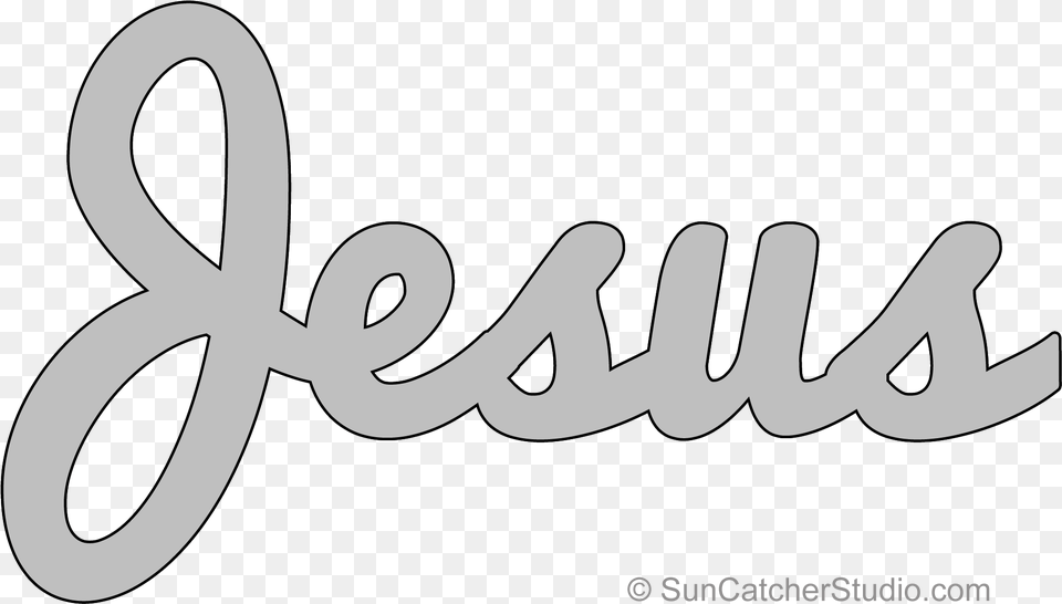 Jesus Cross Word Outline Jesus Word Clip Art, Text, Logo, Animal, Fish Free Png Download