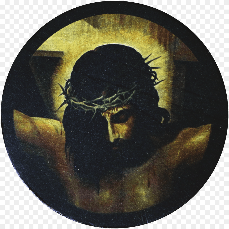 Jesus Crown Of Thorns Circle, Art, Painting, Adult, Person Png Image