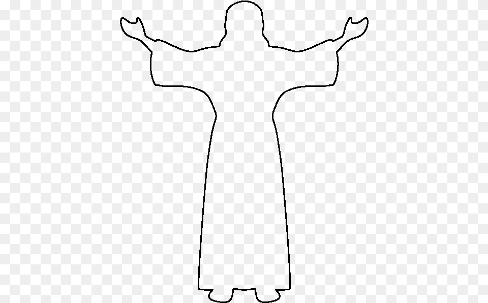 Jesus Crown Vector Black And White Stock Monochrome Outline Of Jesus Body, Gray Png