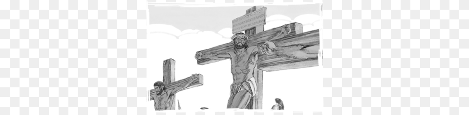 Jesus Crucificado Con Los Dos Ladrones, Cross, Symbol, Adult, Male Png