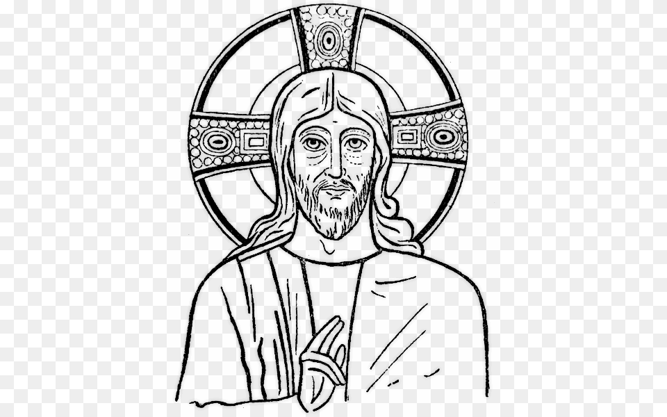 Jesus Drawing, Black, Person, Silhouette Free Png Download