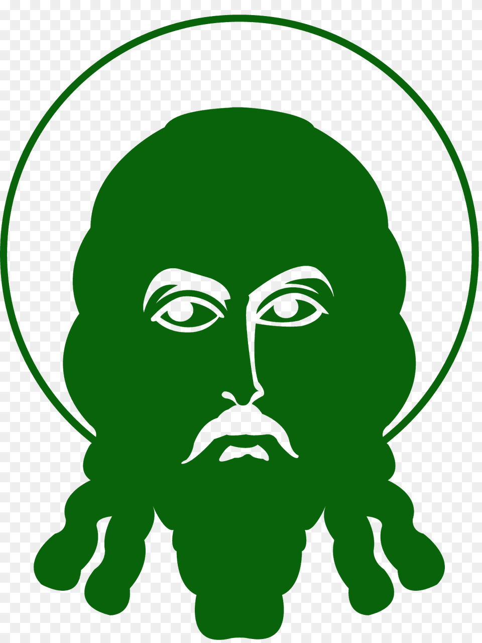 Jesus Face Silhouette, Green, Photography, Head, Person Free Png Download