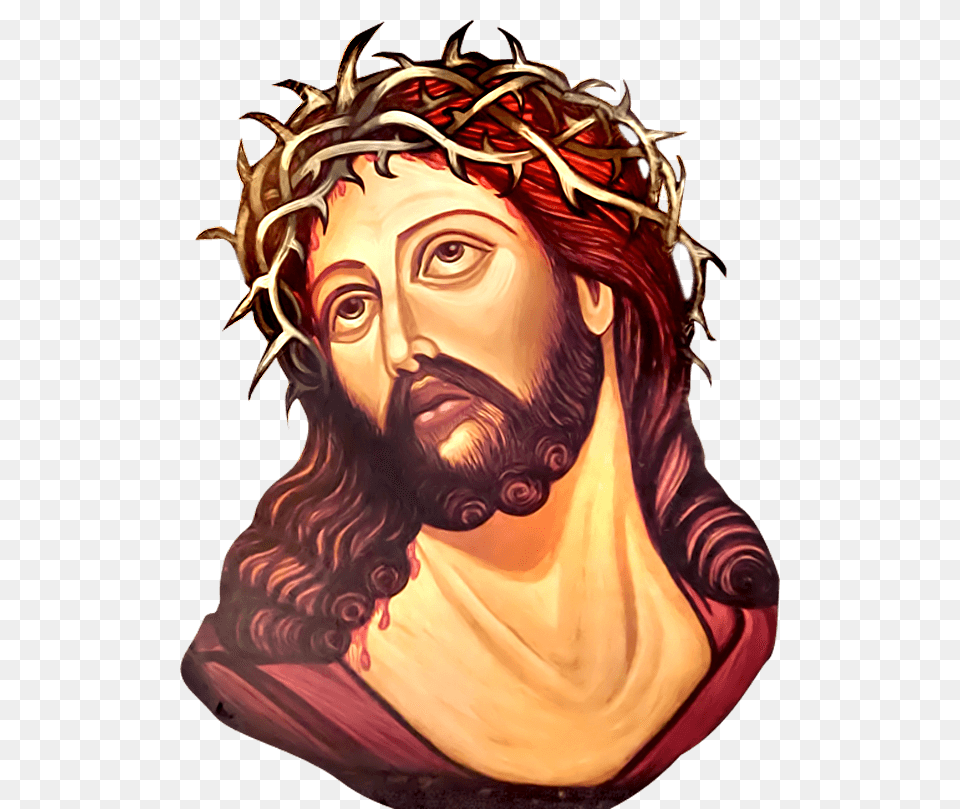 Jesus Face Statue, Art, Painting, Adult, Person Png Image