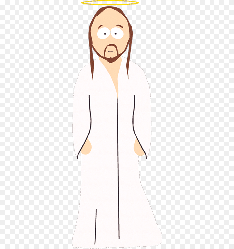Jesus From South Park, Clothing, Coat, Adult, Person Png
