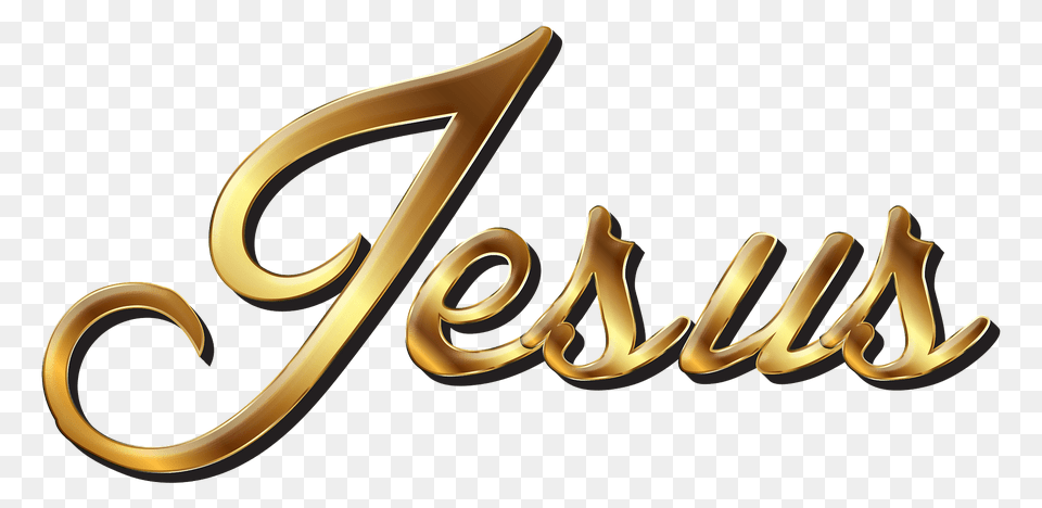 Jesus Golden Letters, Gold, Text, Smoke Pipe Free Png Download