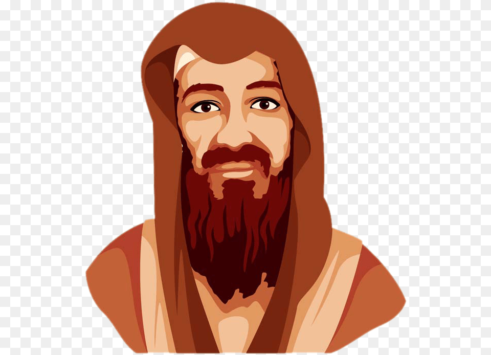 Jesus Head Jesus Hair Cartoon, Beard, Face, Person, Adult Png Image
