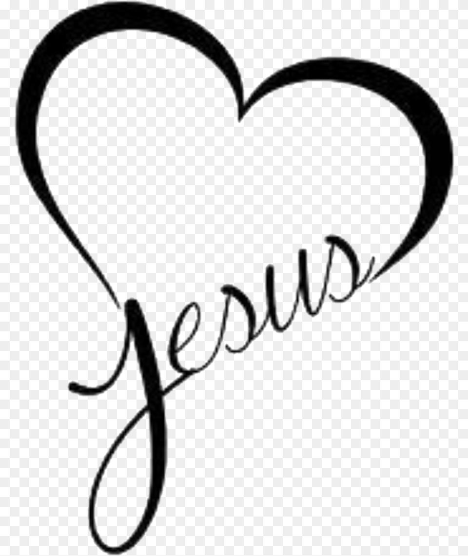Jesus Heart Clip Art Clipart Heart With Jesus, Handwriting, Text Free Transparent Png
