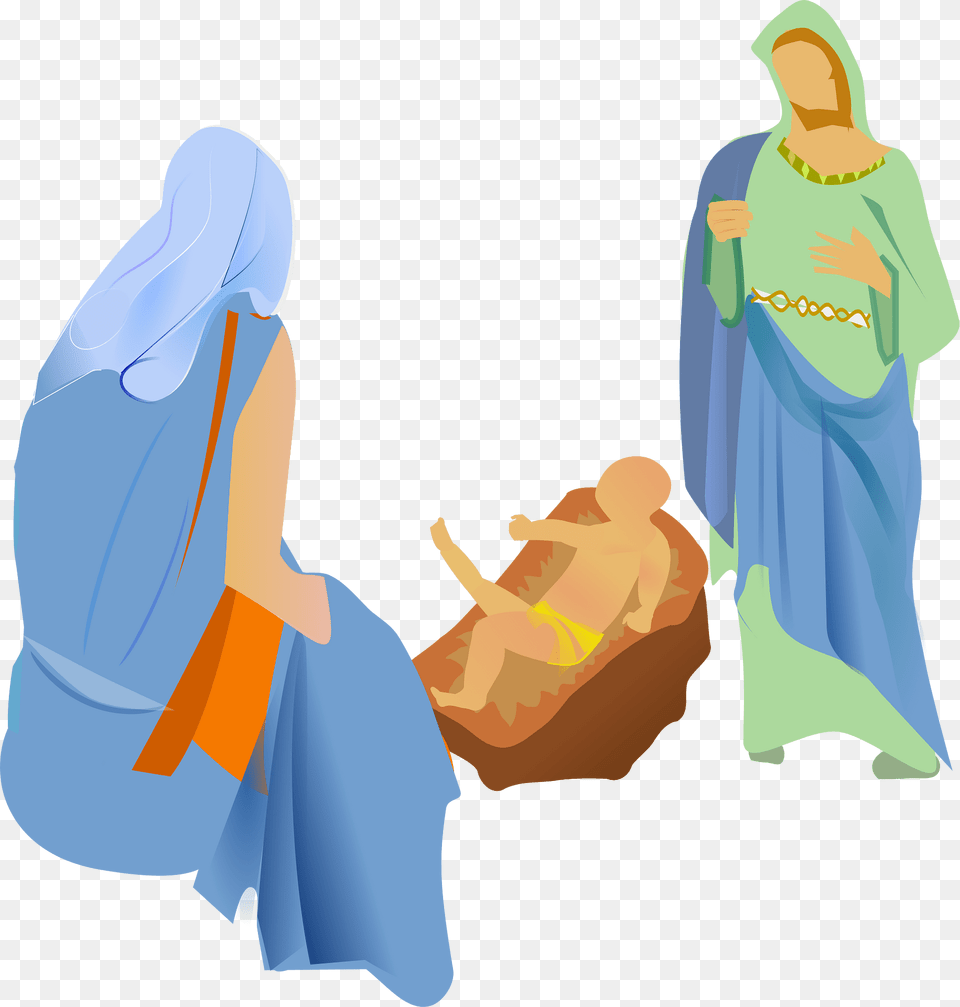 Jesus In A Manger With Mary And Joseph Clipart, Hospital, Indoors, Medical Procedure, Operating Theatre Png