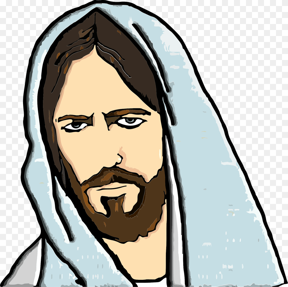 Jesus Is Looking Seriously Clipart, Head, Clothing, Face, Fashion Free Png Download