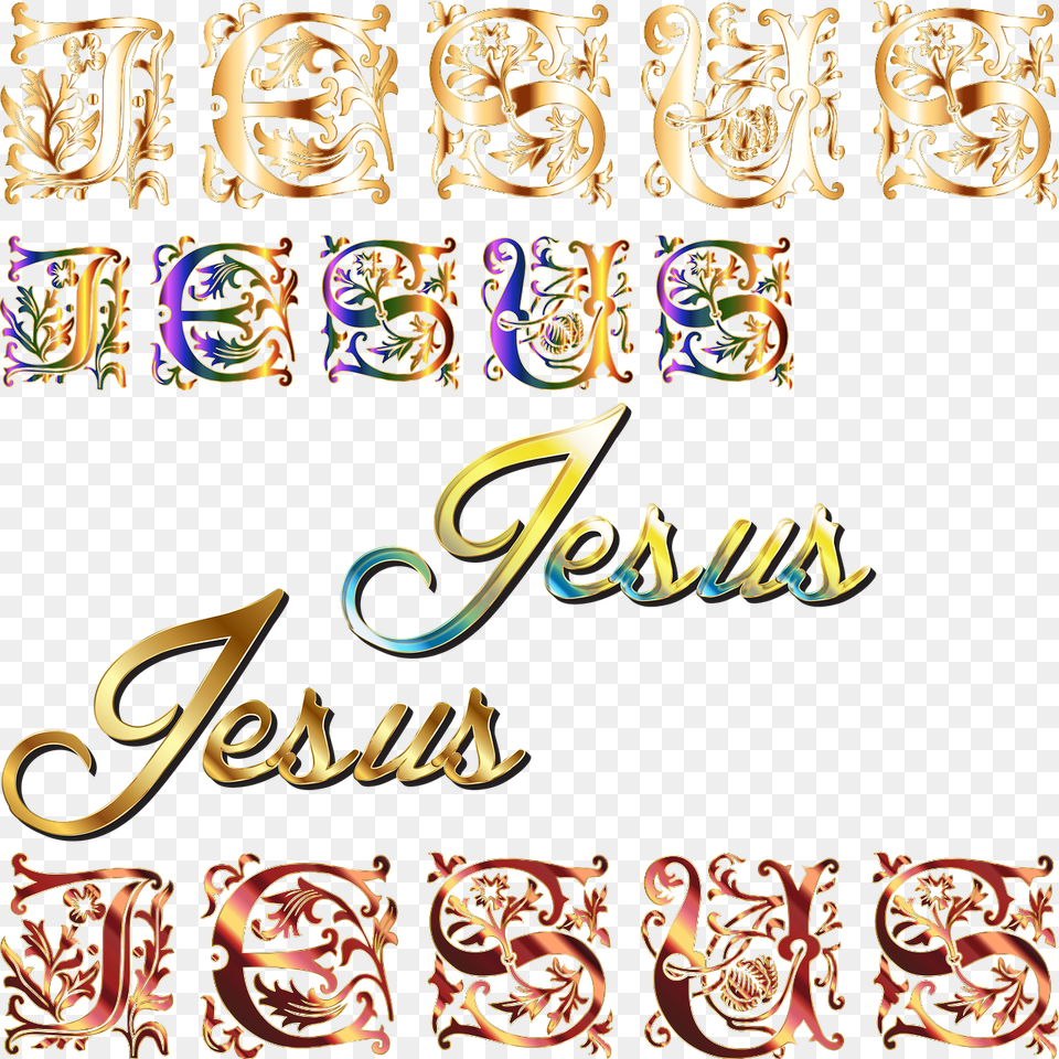 Jesus Jesus Religious Words Word Shapes, Calligraphy, Handwriting, Text Free Png