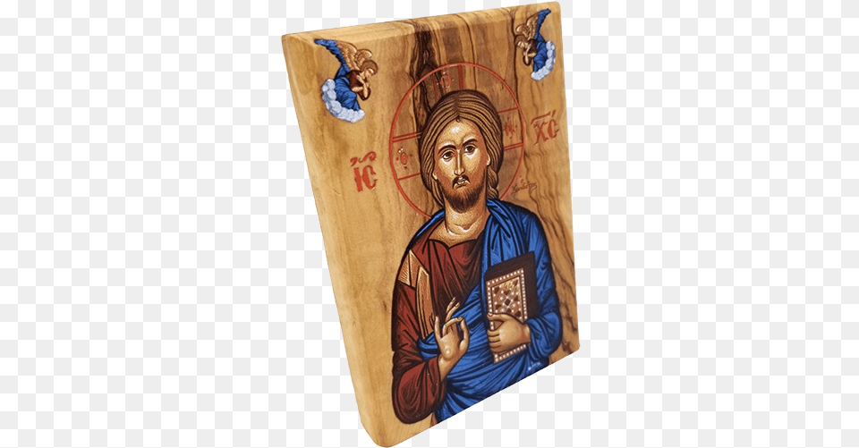 Jesus King Of The Universe Olive Wood Color Icon Prophet, Art, Painting, Male, Adult Free Png