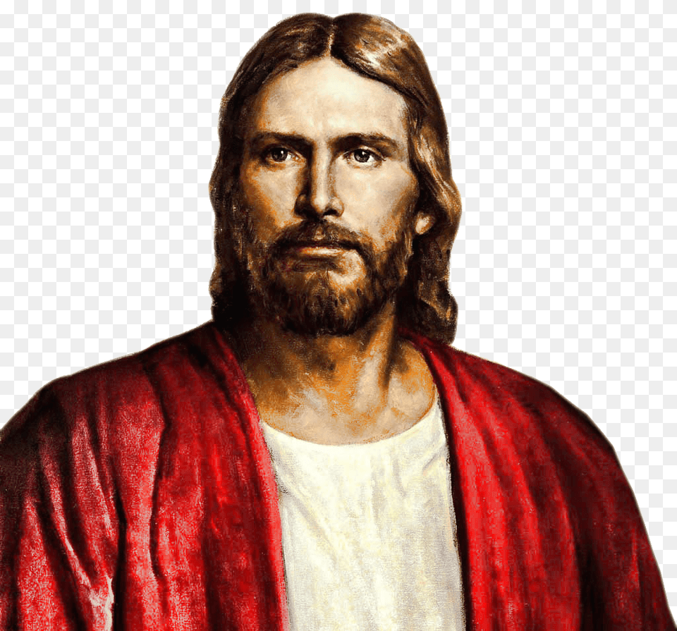 Jesus Large Portrait, Adult, Photography, Person, Painting Png