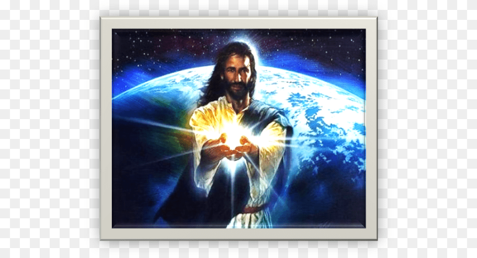 Jesus Light In Hands Eurographics Light Of The World Puzzle Small Box, Portrait, Photography, Person, Face Png Image