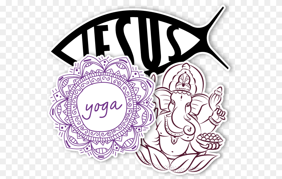 Jesus Logo Ganesha Vector With Modak, Art, Doodle, Drawing, Sticker Png Image