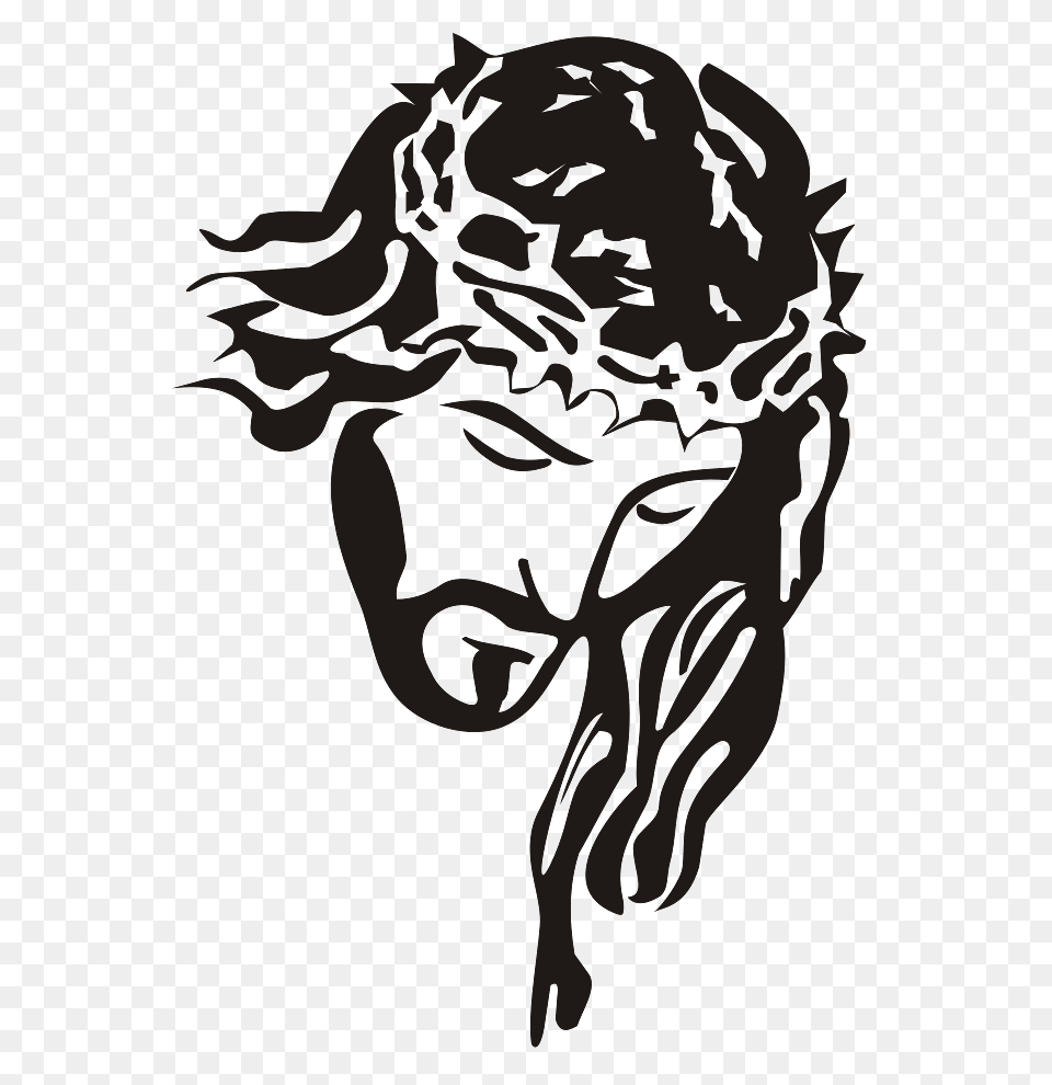 Jesus Looking Down, Stencil, Art, Alien, Person Free Png