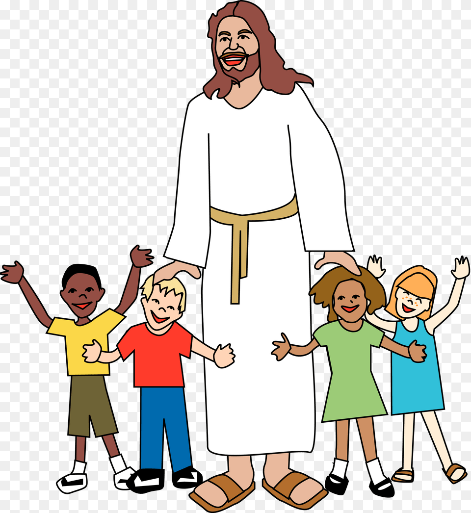 Jesus Loves You Clipart Of With Child Winging, Boy, Male, Person, People Png