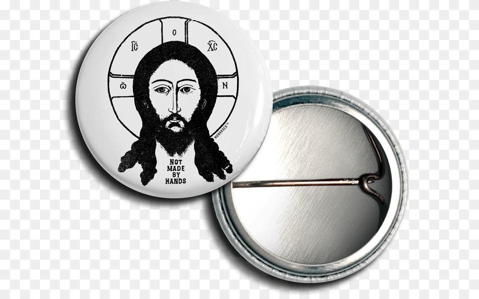 Jesus Not Made By Hands Buttonclass Rule Of Saint Benedict, Adult, Face, Head, Male Free Png