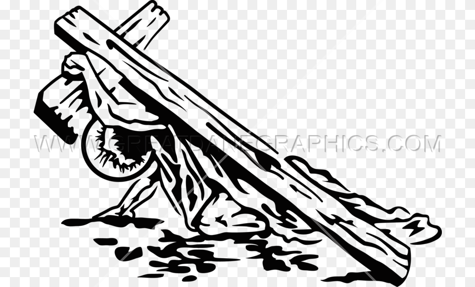 Jesus Outlined Face Jesus Carrying The Cross, Baseball, Baseball Bat, Sport, Bow Free Transparent Png