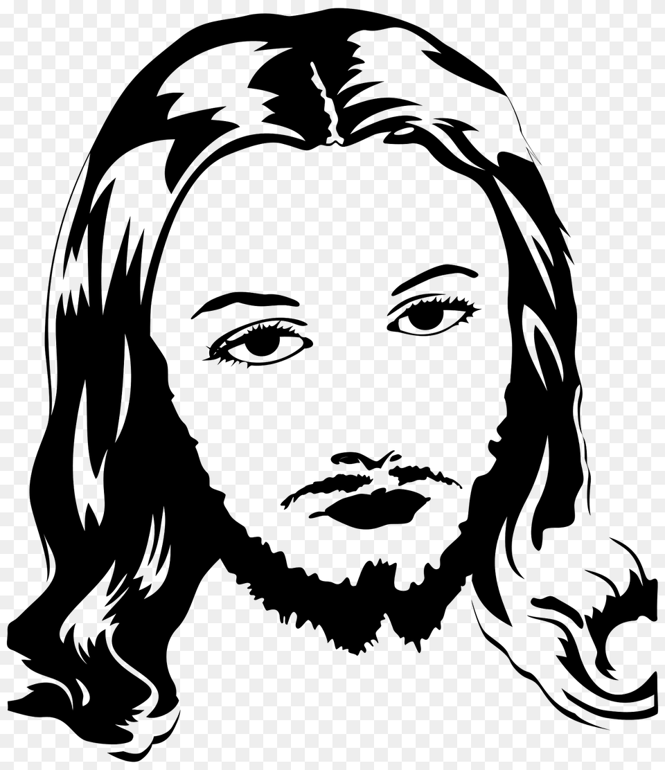 Jesus Portrait Clipart, Person, Face, Head, Photography Png Image