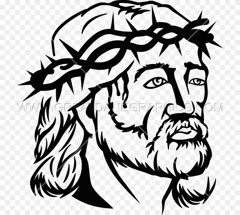 Jesus Production Ready Artwork For T Shirt Printing, Person, Face, Head Png
