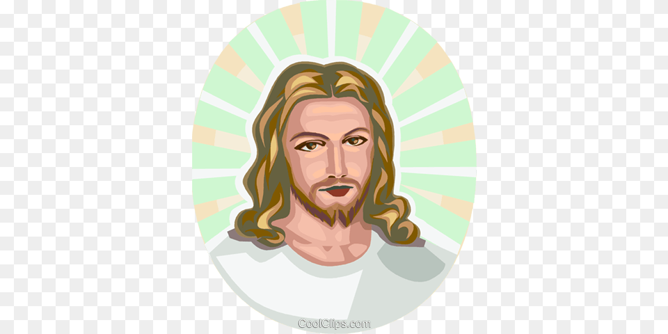 Jesus Royalty Free Vector Clip Art Illustration Jesus, Portrait, Photography, Face, Person Png