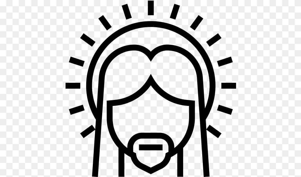 Jesus Rubber Stamp Vacay Time, Gray Png