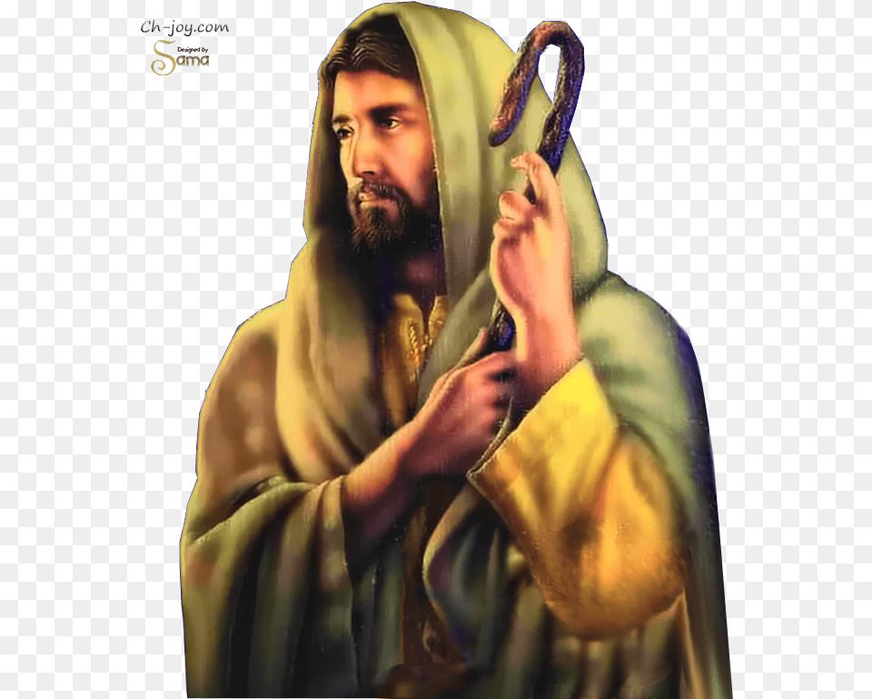 Jesus Shepherd Good Shepherd, Fashion, Adult, Man, Male Png Image