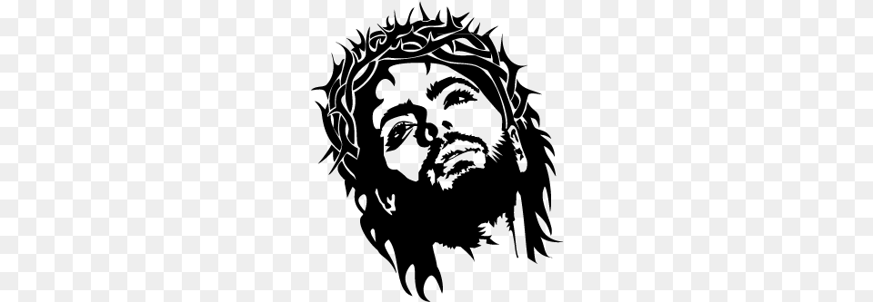 Jesus Silhouette Download Jesus Christ Face Black And White, Gray Png