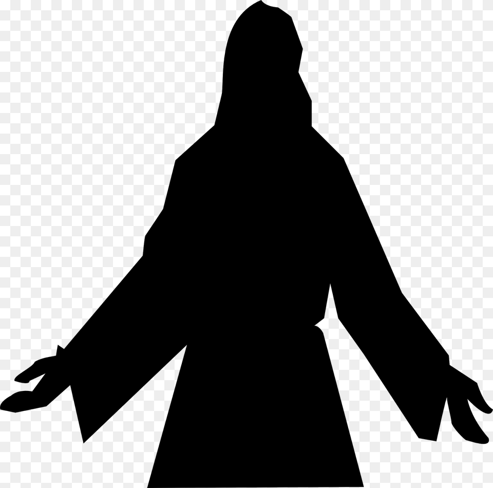 Jesus Silhouette God Silhouette, Gray Free Transparent Png