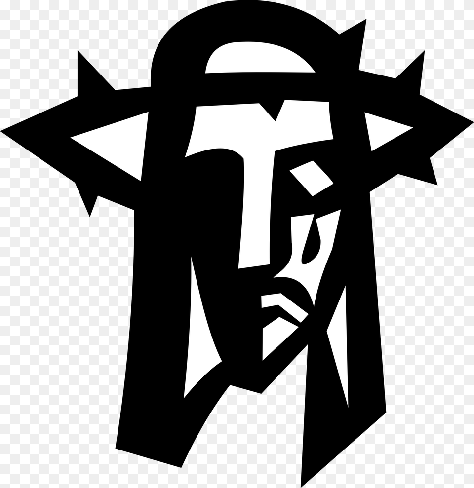 Jesus Silhouette Jesus Crown With Thorns Clipart, Stencil, Adult, Female, Person Free Png Download