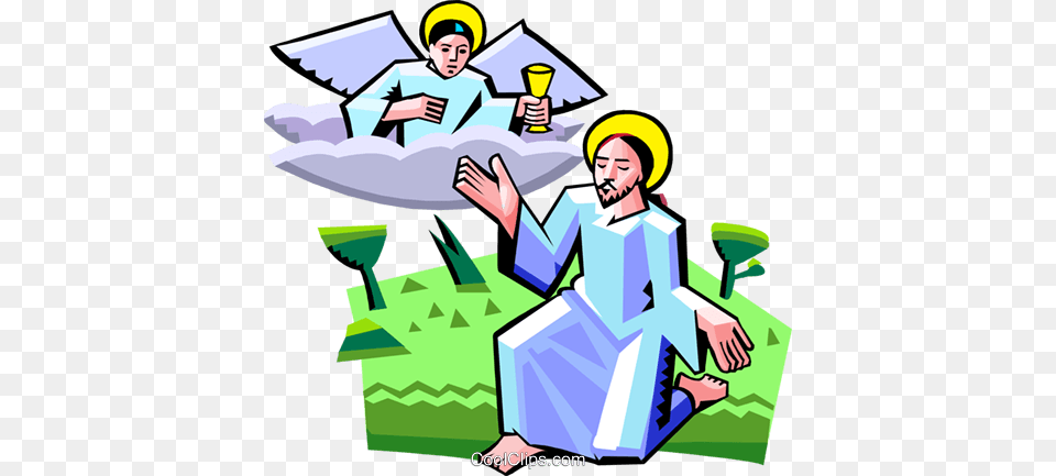 Jesus Speaking With Angel Royalty Vector Clip Art, Clothing, Coat, Person, People Free Transparent Png