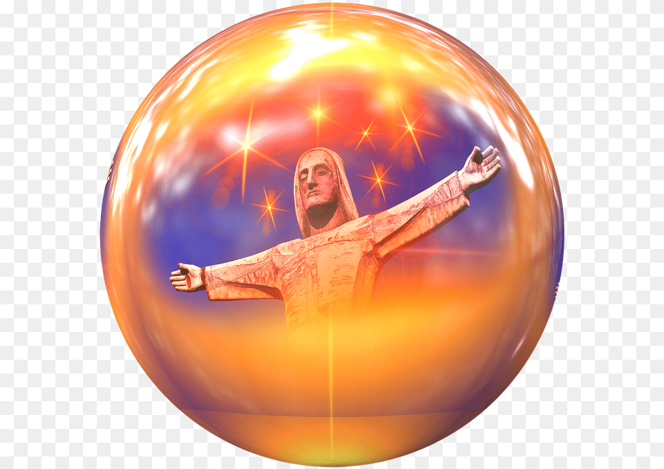 Jesus Statue Ball About Fig Sculpture Metal Jesus, Photography, Sphere, Adult, Male Png
