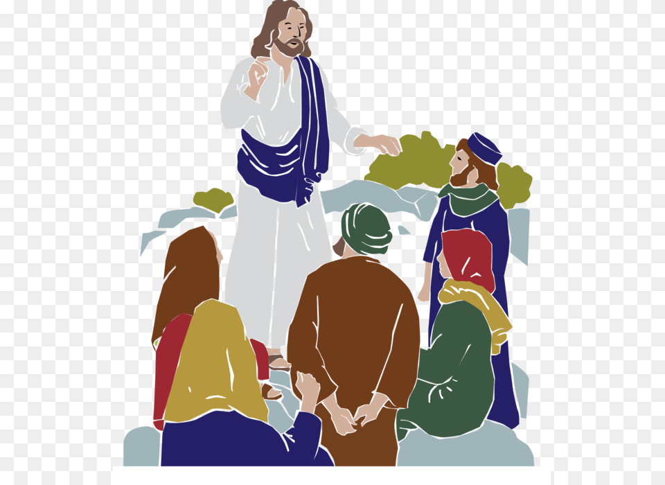 Jesus Teaching Followers Jesus Teaching Clip Art, Adult, Seminar, Room, Person Png