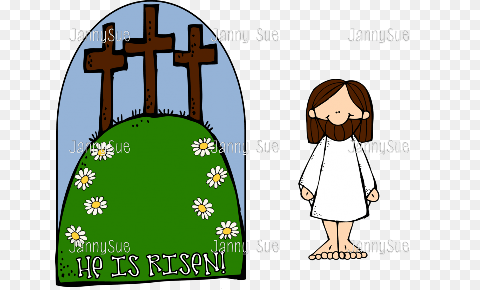 Jesus The Cross He Is Risen Easter Craft, Symbol, Baby, Person, Face Free Transparent Png