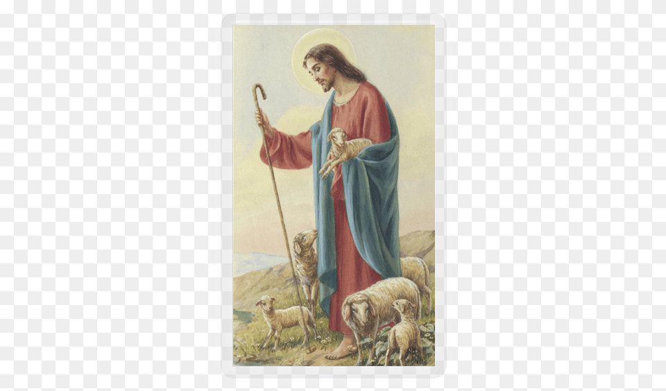 Jesus The Good Shephered, Art, Painting, Adult, Person Free Png