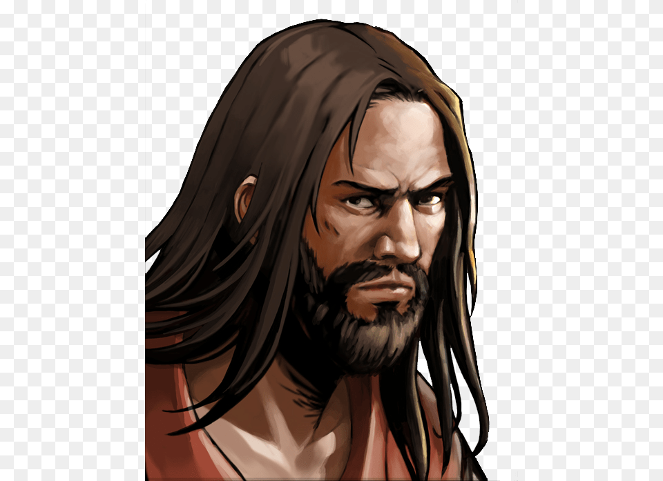 Jesus Twd Road To Survival, Head, Portrait, Beard, Face Png Image