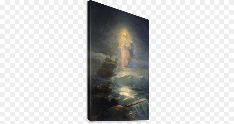 Jesus Walks On Water Canvas Print Jesus Walks On Water Ivan Aivazovsky, Art, Painting, Adult, Female Png Image