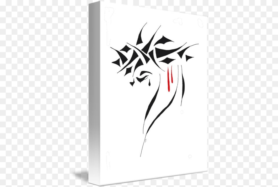 Jesus With Crown Of Thorns By Ami Becker Automotive Decal, Book, Publication, Art, Stencil Free Png