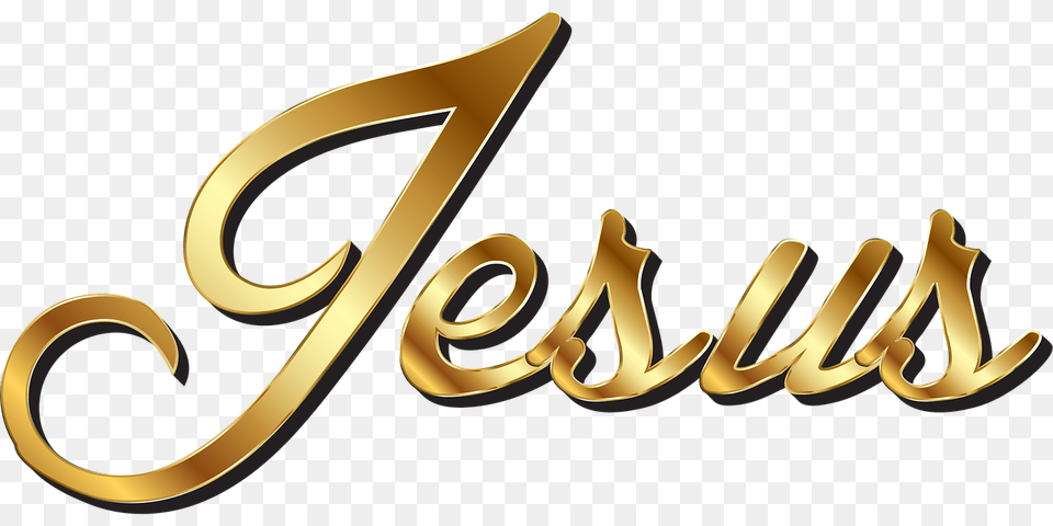 Jesus Word 7 Image Jesus Name Transparent Background, Text, Gold, Smoke Pipe Free Png Download