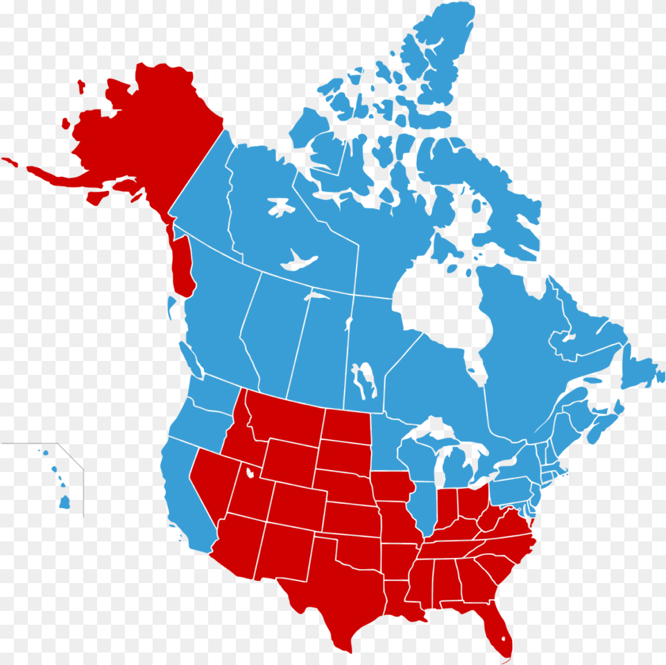 Jesusland Map Svg On Map Of Canada And The United Us And Canada Vector, Chart, Plot, Atlas, Diagram Png Image