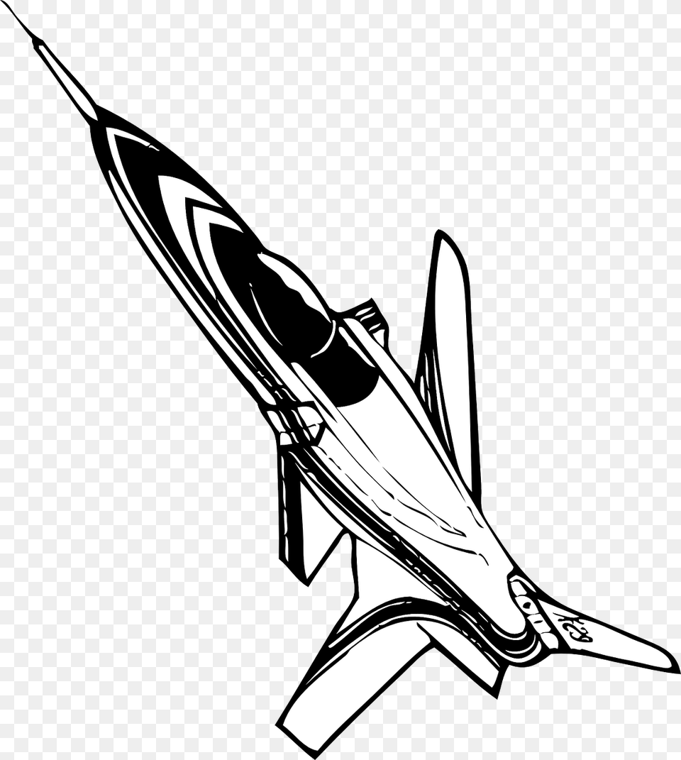 Jet Black Amp White Clip Art, Weapon, Ammunition, Missile, Vehicle Png Image