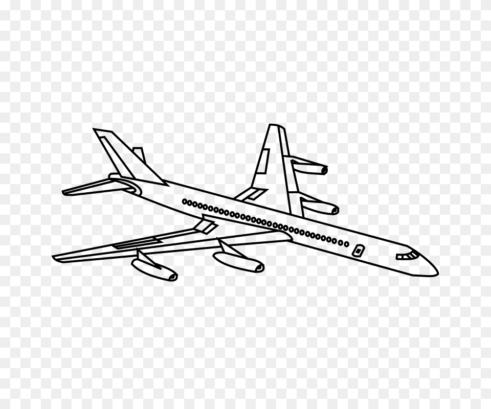 Jet Liner, Gray Png