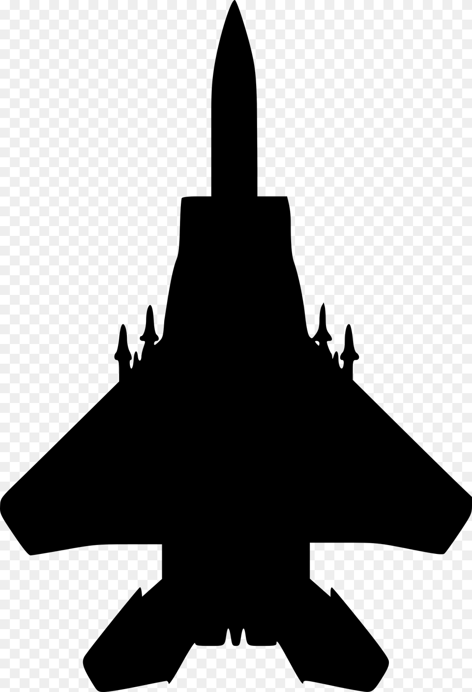 Jet Top Gun Clipart Fighter Jet Silhouette, Aircraft, Transportation, Vehicle, Rocket Free Png