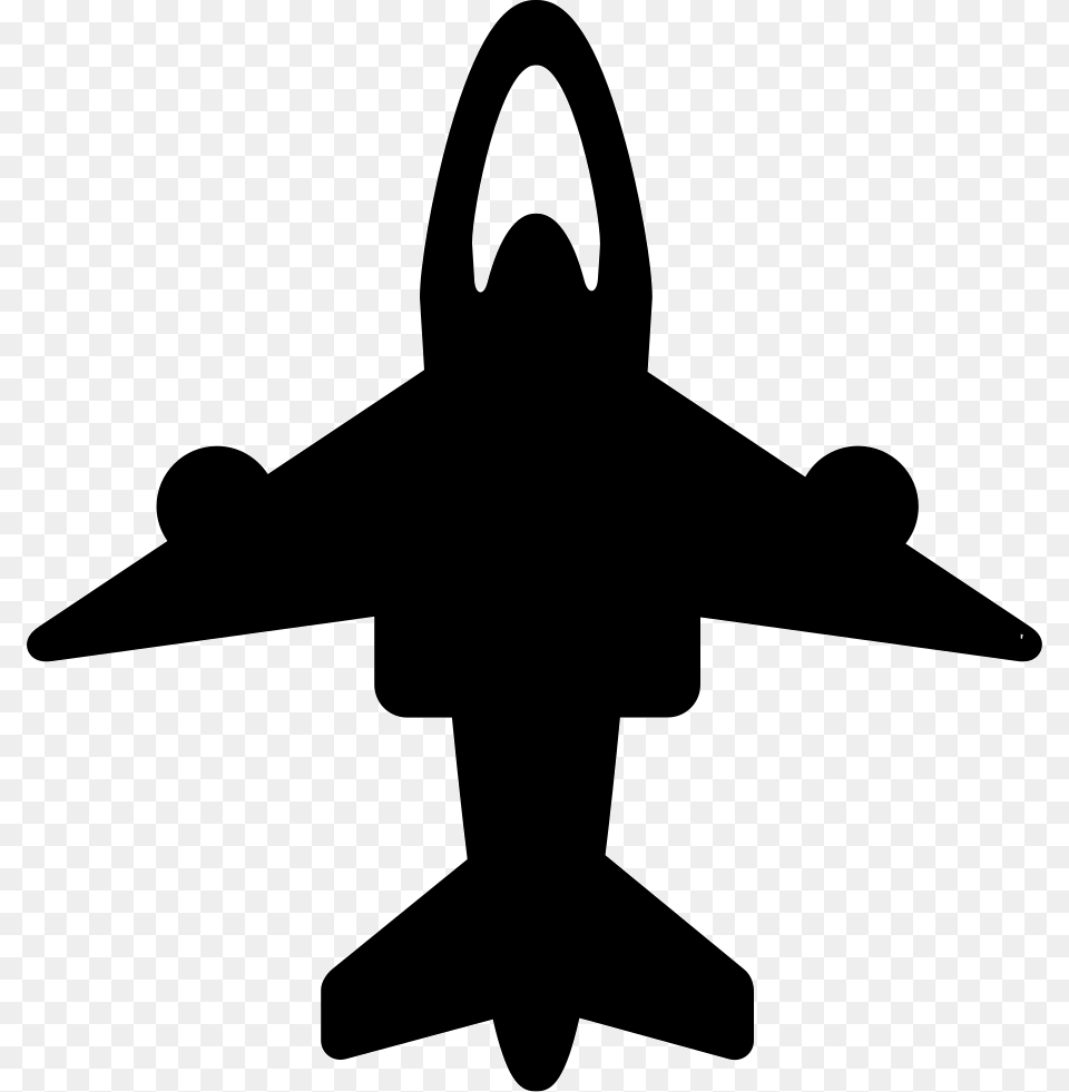 Jet With Helix Comments Aircraft Fleet Icon, Silhouette, Stencil, Device, Grass Png Image