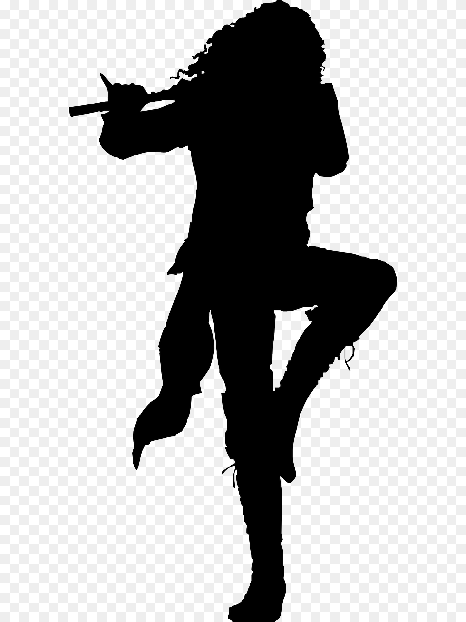 Jethro Tull Pose, Silhouette, Adult, Female, Person Free Transparent Png
