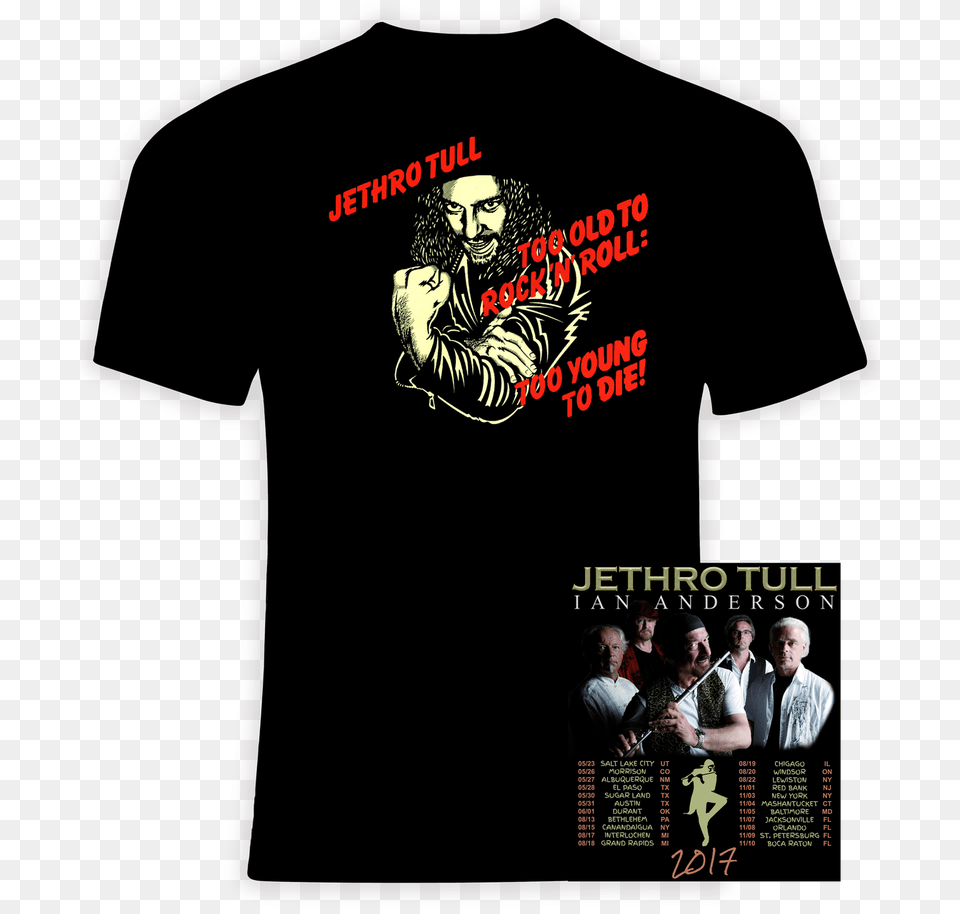 Jethro Tull To Old To Rock N39roll 2017 Concert Tshirt Metallica Tour Shirts 2019, Clothing, T-shirt, Shirt, Adult Png