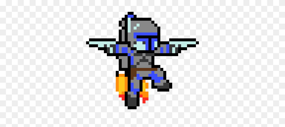 Jetpack Guy Pixel Art Maker, Robot Free Png Download