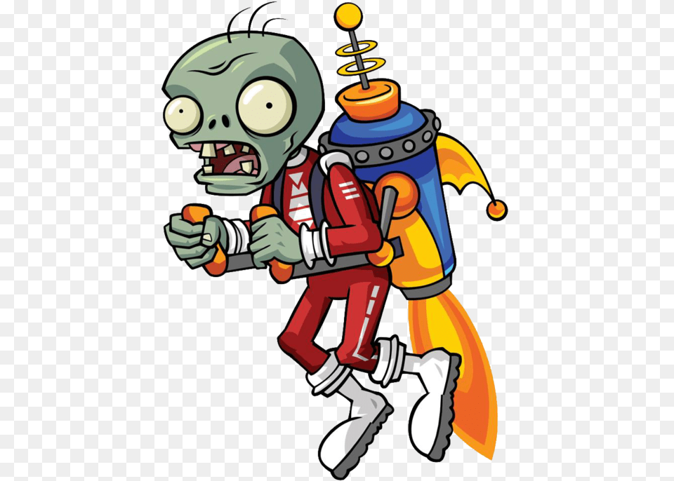 Jetpack Zombie Art In Plants Vs Zombies, Book, Comics, Publication, Baby Png Image